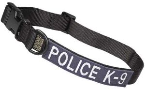 Large Tactical Dog Collar 17-23 in. POLICE K-9